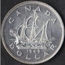 1949 Canada 1 Dollar Silver Coin Newfoundland