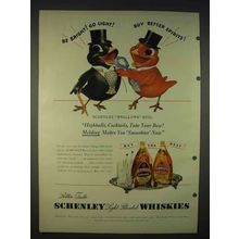 1940 Schenley Whiskey Ad - Be Bright Go Light!