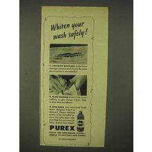 1944 Purex Bleach Ad - Whiten Your Wash Safely
