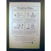 1957 Bell Telephone Ad - Telephone Diary!