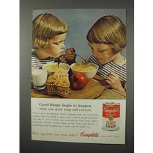 1961 Campbell's Chicken Noodle Soup Ad - Crackers