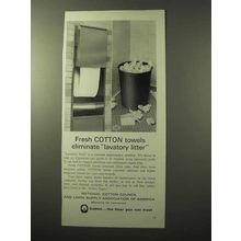 1964 National Cotton Council Ad - Lavatory Litter