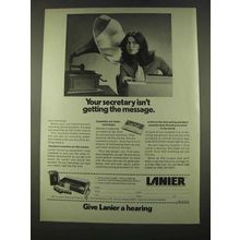 1974 Lanier Dictating Equipment Ad - Your Secretary