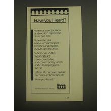 1985 Heard Museum Ad - Have You Heard?