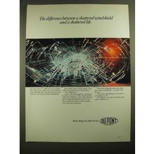 1987 Du Pont Products Ad - Shattered Windshield and Shattered Life