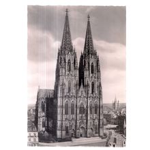 COLOGNE CATHEDRAL FROM THE WEST. Germany ..unused vintage postcard RP #