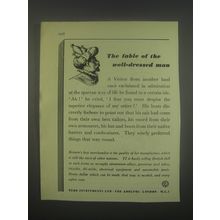 1949 TI Tube Investments Ad - The fable of the well-dressed man