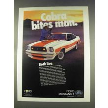 1977 Ford Mustang Cobra II Ad - Cobra Bites Man