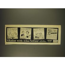 1937 Alka-Seltzer Medicine Ad - Alkalize with Alka-Seltzer at all druggists