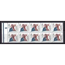 2593a 29c U.S. Flag Very Fine MNH Pane/10 P# 1111 Black L01246