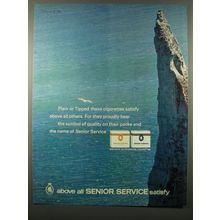 1965 Senior Service Cigarettes Ad - Plain or tipped these cigarettes satisfy