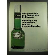 1968 Faberge Brut After Shave Ad - Now comes bold new Brut for men