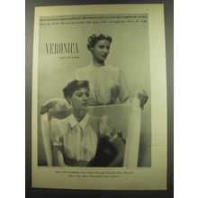 1949 Veronica Made-By-Hand White Silk Shirt Advertisement - Hand-Sewing