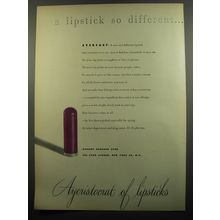 1951 Harriet Hubbard Ayer Ayerfast Lipstick Ad - A lipstick so different