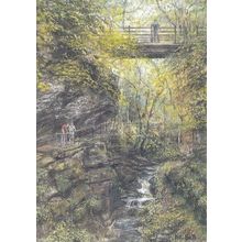 How Stean Gorge Upper Niddersdale Yorkshire Giant Painting Postcard