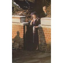 Queen Mother Prince Philip Christmas Day 1981 Royal Postcard