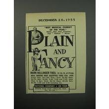 1955 Plain and Fancy Play Ad - Best musical comedy of the year