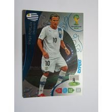 Diego Forlan - FOIL - Uruguay 2014 Panini Adrenalyn XL Brazil World Cup (ef1)