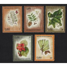 Caribic trees Flowers Reafforestation 5v 1975 MNH SG#2222-2226