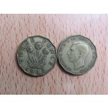 GB 1942 George VI Brass Threepence 3d Coin