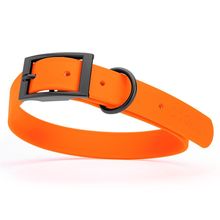 Dog Pet Waterproof Collar - W1" x L18"-22" - Hunter Orange