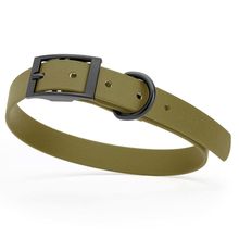 Dog Pet Waterproof Collar - W3/4" x L15"-18" - Olive Drab Green