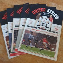 X 5 Manchester United Vintage Football Programmes. No's 8/11/12