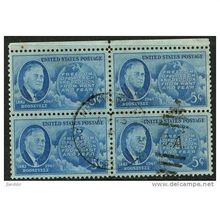 1946 Michel 537 - #2 fine used (o) - block of 4