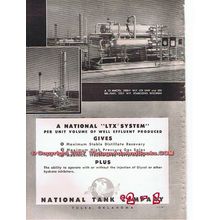 NATIONAL TANK COMPANY 1955 LTX system gas well vintage ad