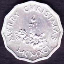 1991 Australia Token Pudding Merry Christmas