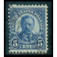 Used 637 5c Theodore Roosevelt Average M09192