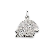 Sterling Silver Follow Your Dreams Rainbow Word Charm