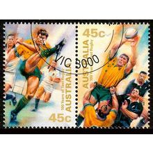 Australia 1999 Rugby 2 x 45c Used Stamps h.