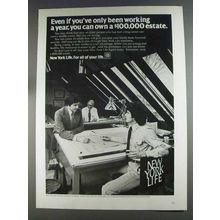 1980 New York Life Insurance Ad - $100,000 Estate