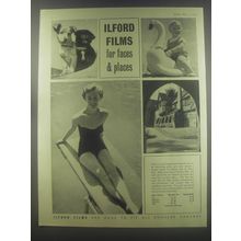 1954 Ilford Film Ad - Ilford films for faces & places