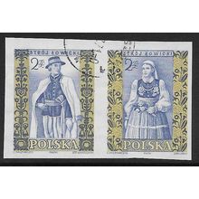 1960 Michel 1158B+1159B - cancelled - imperf. Pair
