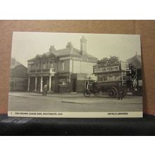1919, THE CROWN, CHASE SIDE, SOUTHGATE, ENFIELD, LONDON reproduction postcard #