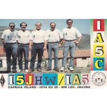 Capraia Island Tuscany Iota Islands QSL Radio Station Postcard Style QSO Card