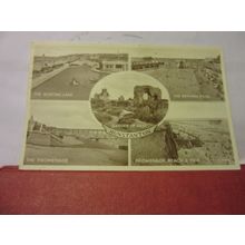 multiview, HUNSTANTON, Norfolk. used vintage postcard by Valentine 1954 pm #