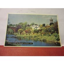 TEA GARDENS AND BANKS OF DOON, ALLOWAY used postcard by A D Henderson 1955 pm /