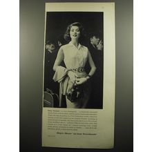 1955 Ship'n Shore Travelmate Blouse Ad - Suzy Parker is a true cosmopolite