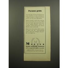 1955 Martex Towels Advertisement - Persona grata