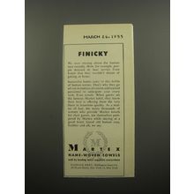 1955 Martex Towels Advertisement - Finicky