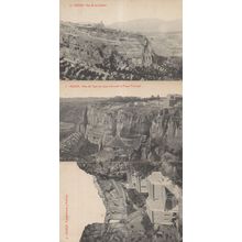 Ronda Spain Vista Del Tajo Caldera Puente Nuevo 3x Old Postcard s