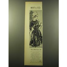 1960 Best & Co. Dress by Grobe Ad - The afternoon silk