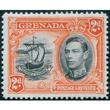 Grenada 1938 2d black & orange Perf 12½ SG156 unused