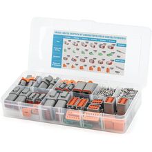 IWISS 188PCS Deutsch DT Gray Connector Kit with Size 16 Solid Contacts in 2,3,4,