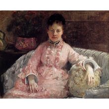 The-Pink-Dress-by-Berthe-Morisot-c.1870 Poster Canvas Movie Film Print A0 A1 A2