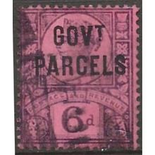 1887 O66 6d Purple/Rose Govt Parcel Official Good/Fine Used . .