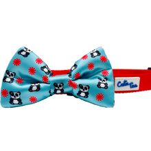 Cutie Ties Dog Bow Tie One Size Panda Blue